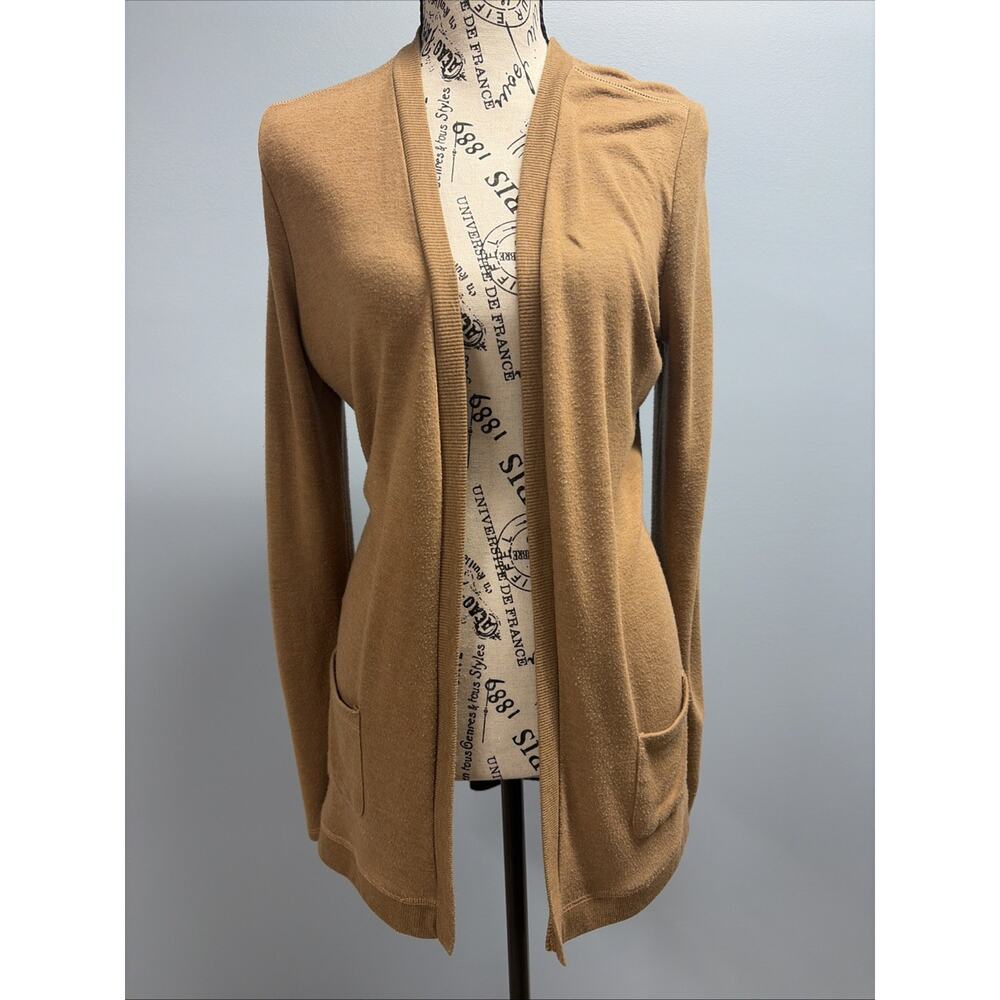 Ecru - Women’s Long Sleeve Cardigan Size Small - Black & Brown Two-Tone/Pockets